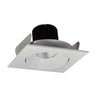 Nora Lighting 4" Iolite LED Square Adjustable Cone Reflector, 1000Lm / 14W, 5000K, White Reflector / White Flange 