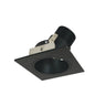 Nora Lighting 4" Iolite LED Square Adjustable Reflector With Round Aperture, 800Lm / 14W, 5000K, Black Reflector / Black Flange 