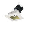 Nora Lighting 4" Iolite LED Square Adjustable Reflector With Square Aperture, 1500Lm/2000Lm Varies By Housing, 3000K, Champagne Haze Reflector / Matte Powder White Flange 
