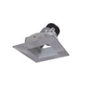 Nora Lighting 4" Iolite LED Square Adjustable Reflector With Square Aperture, 800Lm / 14W, Comfort Dim, Haze Reflector / Natural Metal Flange 