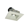 Nora Lighting 4" Iolite LED Square Adjustable Reflector With Square Aperture, 1000Lm / 14W, 4000K, White Reflector / White Flange 