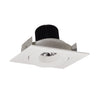 Nora Lighting 4" Iolite LED Square Adjustable Gimbal, 10-Degree Optic, 800Lm / 12W, 4000K, White Finish 