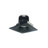 Nora Lighting 4" Iolite LED Square Bullnose, 1500Lm/2000Lm/2500Lm Varies By Housing, 3500K, Black Finish 