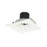 Nora Lighting 4" Iolite LED Square Bullnose, 10-Degree Optic, 950Lm / 12W, 4000K, White Finish 