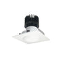 Nora Lighting 4" Iolite LED Square Reflector With Round Aperture, 1500Lm/2000Lm/2500Lm Varies By Housing, 5000K, Matte Powder White Reflector / Matte Powder White Flange 