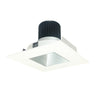 Nora Lighting 4" Iolite LED Square Reflector With Square Aperture, 1000Lm / 14W, 3500K, Haze Reflector / Matte Powder White Flange 