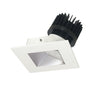 Nora Lighting 4" Iolite LED Square Wall Wash, 1500Lm/2000Lm Varies By Housing, 2700K, Haze Reflector / Matte Powder White Flange 