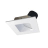 Nora Lighting 4" Iolite LED Square Wall Wash, 1000Lm / 14W, 3000K, Matte Powder White Reflector / Matte Powder White Flange 