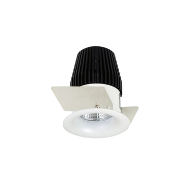 Nora Lighting 1" Iolite LED Bwf Round Bullnose, 600Lm, 5000K, Matte Powder White Reflector / Matte Powder White Flange