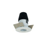 Nora Lighting 1" Iolite LED Bwf Round Pinhole, 600Lm, 3500K, Matte Powder White Pinhole / Matte Powder White Flange 