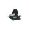 Nora Lighting 1" Iolite LED Bwf Square Bullnose, 600Lm, 2700K, Black Reflector / Black Flange 