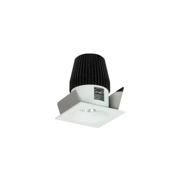 Nora Lighting 1" Iolite LED Ntf Square Bullnose, 600Lm, 2700K, Matte Powder White Reflector / Matte Powder White Flange