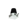 Nora Lighting 1" Iolite LED Bwf Square Bullnose, 600Lm, 4000K, Matte Powder White Reflector / Matte Powder White Flange 
