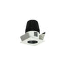 Nora Lighting 1" Iolite LED Bwf Square Reflector With Round Aperture, 600Lm, 2700K, Black Reflector With Round Aperture / White Flange 