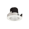 Nora Lighting 2" Iolite LED Round Adjustable Cone Reflector, 1000Lm / 14W, 3500K, Haze Reflector / Matte Powder White Flange 
