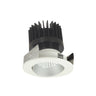 Nora Lighting 2" Iolite LED Round Adjustable Cone Reflector, 1500Lm/2000Lm/2500Lm Varies By Housing, 4000K, Haze Reflector / Matte Powder White Flange 