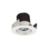 Nora Lighting 2" Iolite LED Round Adjustable Cone Reflector, 10-Degree Optic, 800Lm / 12W, 2700K, Haze Reflector / Matte Powder White Flange 