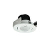 Nora Lighting 2" Iolite LED Round Adjustable Gimbal, 1000Lm / 14W, 3500K, Matte Powder White Finish 