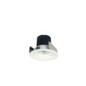 Nora Lighting 2" Iolite LED Round Bullnose, 800Lm / 14W, Comfort Dim, Matte Powder White Finish 