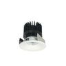 Nora Lighting 2" Iolite LED Round Bullnose, 1500Lm/2000Lm/2500Lm Varies By Housing, 4000K, Matte Powder White Finish 