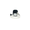 Nora Lighting 2" Iolite LED Round Bullnose, 10-Degree Optic, 850Lm / 12W, 3500K, Matte Powder White Finish 