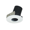 Nora Lighting 2" Iolite LED Round Adjustable Pinhole, 1000Lm / 14W, 2700K, Black Pinhole / Matte Powder White Flange 
