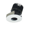 Nora Lighting 2" Iolite LED Round Adjustable Pinhole, 1500Lm/2000Lm/2500Lm Varies By Housing, 3500K, Black Pinhole / Matte Powder White Flange 
