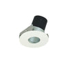 Nora Lighting 2" Iolite LED Round Adjustable Pinhole, 1000Lm / 14W, 2700K, Haze Pinhole / Matte Powder White Flange 