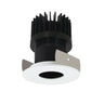 Nora Lighting 2" Iolite LED Round Pinhole, 1500Lm/2000Lm/2500Lm Varies By Housing, Comfort Dim, Black Pinhole / Matte Powder White Flange 