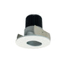 Nora Lighting 2" Iolite LED Round Adjustable Slot Aperture, 10-Degree Optic, 650Lm / 12W, 2700K, Haze Slot Aperture / Matte Powder White Flange 