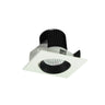 Nora Lighting 2" Iolite LED Square Adjustable Cone Reflector, 1000Lm / 14W, 2700K, Black Reflector / White Flange 