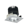 Nora Lighting 2" Iolite LED Square Adjustable Cone Reflector, 1500Lm/2000Lm/2500Lm Varies By Housing, 4000K, Natural Metal Reflector / Natural Metal Flange 
