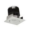 Nora Lighting 2" Iolite LED Square Adjustable Cone Reflector, 1500Lm/2000Lm/2500Lm Varies By Housing, 4000K, White Reflector / White Flange 