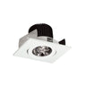 Nora Lighting 2" Iolite LED Square Adjustable Gimbal, 10-Degree Optic, 850Lm / 12W, 4000K, Matte Powder White Finish 