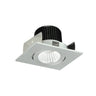 Nora Lighting 2" Iolite LED Square Adjustable Gimbal, 1000Lm / 14W, 3500K, Natural Metal Finish 
