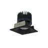 Nora Lighting 2" Iolite LED Square Bullnose, 1500Lm/2000Lm/2500Lm Varies By Housing, 5000K, Black Finish 