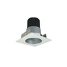 Nora Lighting 2" Iolite LED Square Reflector With Round Aperture, 10-Degree Optic, 800Lm / 12W, 4000K, Haze Reflector / Matte Powder White Flange 