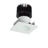 Nora Lighting 2" Iolite LED Square Reflector With Round Aperture, 1500Lm/2000Lm/2500Lm Varies By Housing, 3500K, Matte Powder White Reflector / Matte Powder White Flange 