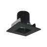 Nora Lighting 2" Iolite LED Square Reflector With Square Aperture, 10-Degree Optic, 800Lm / 12W, 3000K, Black Reflector / Black Flange 