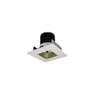 Nora Lighting 2" Iolite LED Square Reflector With Square Aperture, 10-Degree Optic, 800Lm / 12W, 3000K, Champagne Haze Reflector / Matte Powder White Flange 