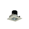 Nora Lighting 2" Iolite LED Square Reflector With Square Aperture, 800Lm / 14W, 5000K, Haze Reflector / White Flange 