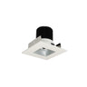 Nora Lighting 2" Iolite LED Square Reflector With Square Aperture, 10-Degree Optic, 800Lm / 12W, 4000K, Haze Reflector / Matte Powder White Flange 