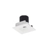 Nora Lighting 2" Iolite LED Square Reflector With Square Aperture, 10-Degree Optic, 800Lm / 12W, 3000K, Matte Powder White Reflector / Matte Powder White Flange 