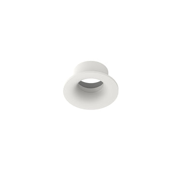 Nora 1" Iolite Can-less Round Bullnose Trim, Warm White finish detail photo