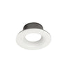 Nora Lighting 1" Iolite Can-Less Round Bullnose Trim, White Finish 