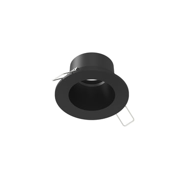 Nora 2" Iolite Can-less Round Downlight Trim, Haze Reflector / Warm White Flange detail photo