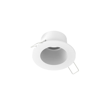 Nora 2" Iolite Can-less Round Downlight Trim, Haze Reflector / Warm White Flange detail photo