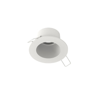 Nora 2" Iolite Can-less Round Downlight Trim, Haze Reflector / Warm White Flange detail photo
