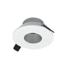 Nora Lighting 2" Iolite Can-Less Round Pinhole Trim, Haze Pinhole / Matte Powder White Flange 