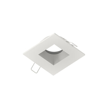 Warm White finish – Nora 2" Iolite Can-less Square Downlight Trim product photo